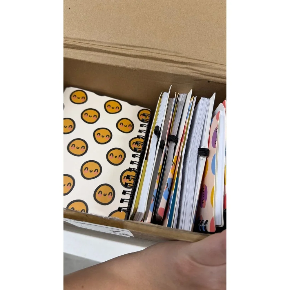 72 pcs Smiley Face Stationery Set Spiral Notebooks Weekly Planner Checklist Pens